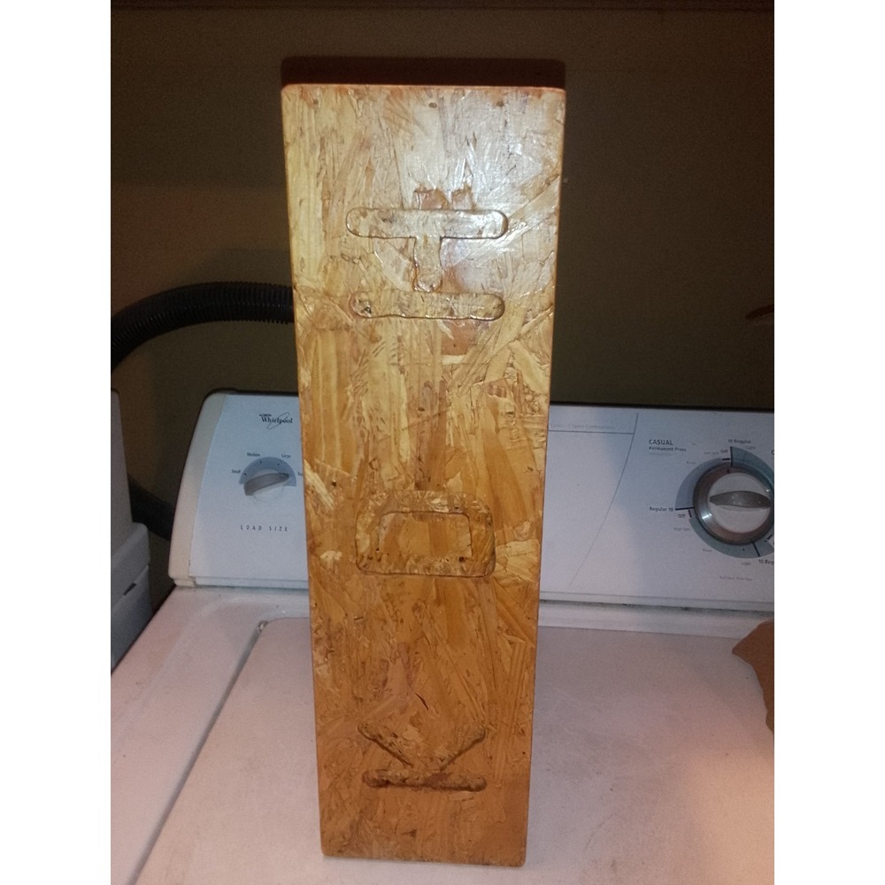 Handcrafted Wood 3 Compartment Shelf/ Box Initials Carved In It K O H Demensions - Picture 9 of 12